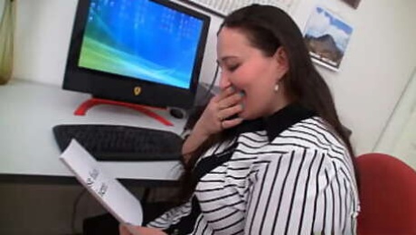 Fat Ass Booty Office Fatty Seduces Her Client